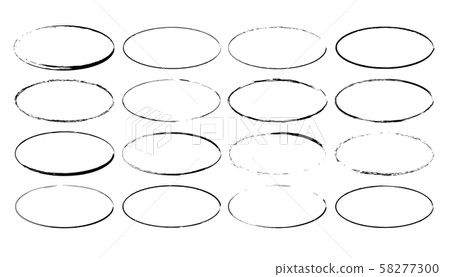 Set of grunge black frames. Brushes borders. Set of grunge black frames. Brushes borders. 58277300