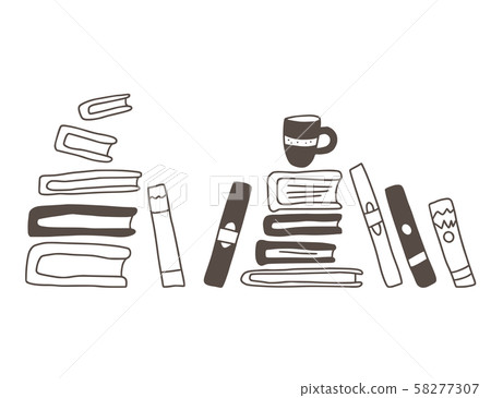 Set of books in doodle style. Vector illustration. Set of books in doodle style. Vector illustration. 58277307