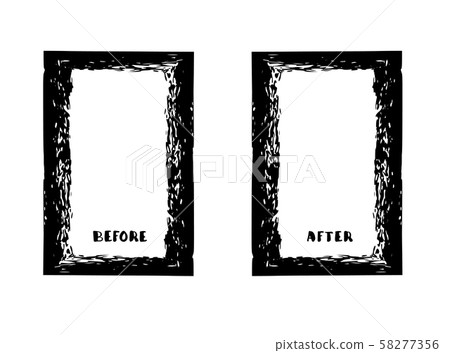 Before and After screen. Banner with empty space. 58277356