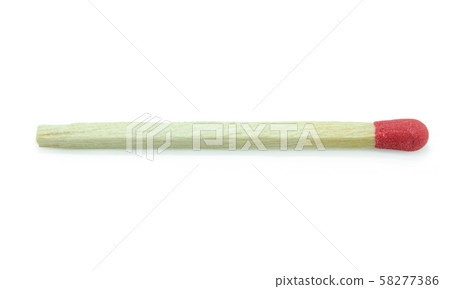 Close-up red match isolated on a white background Close-up red match isolated on a white background 58277386
