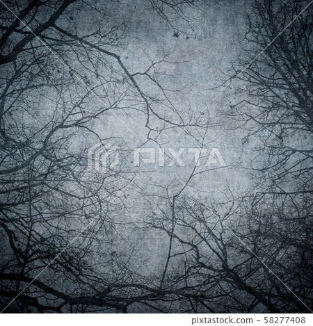 Grunge image of tree silhouettes. Perfect halloween background. 58277408