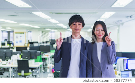 Business image: A scene of number one point appeal by a new employee in the personnel department of a startup company 58277774