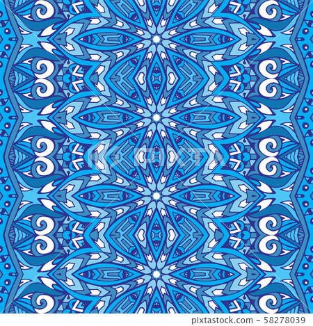 Seamless vector pattern blue abstract winter... - Stock Illustration ...