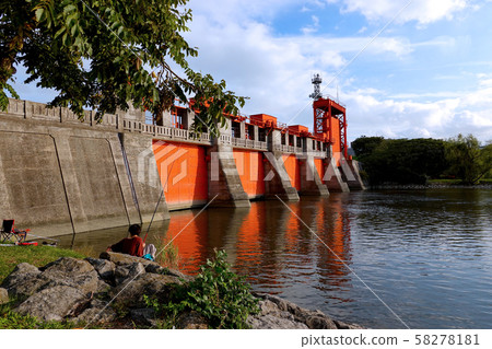 Former Iwatsuki Sluice (Akamizu Gate) Arakawa Floodway 58278181