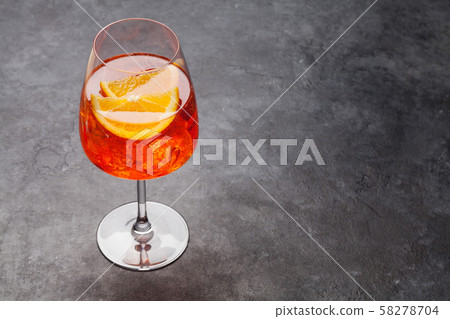 Aperol spritz cocktail glass 58278704