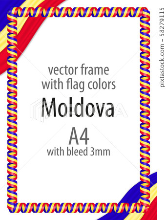 Frame and border of ribbon with the colors of the 58279115