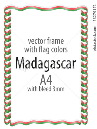 Frame and border of ribbon with the colors of the Frame and border of ribbon with the colors of the 58279171