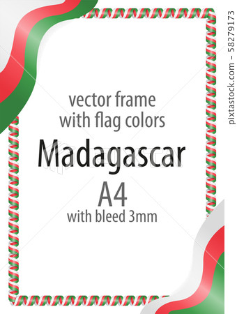 Frame and border of ribbon with the colors of the Frame and border of ribbon with the colors of the 58279173