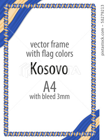 Frame and border of ribbon with the colors of the Frame and border of ribbon with the colors of the 58279213