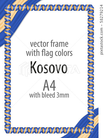 Frame and border of ribbon with the colors of the 58279214