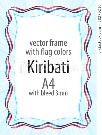 Frame and border of ribbon with the colors of the Frame and border of ribbon with the colors of the 58279216