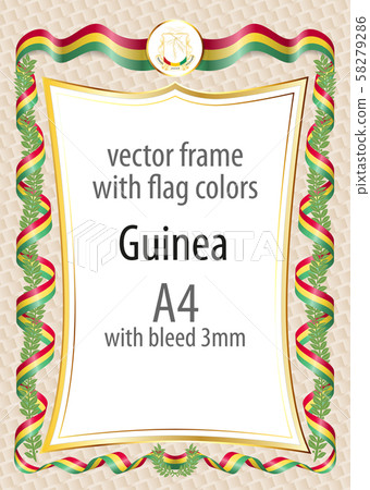 Frame and border of ribbon with the colors of the Frame and border of ribbon with the colors of the 58279286