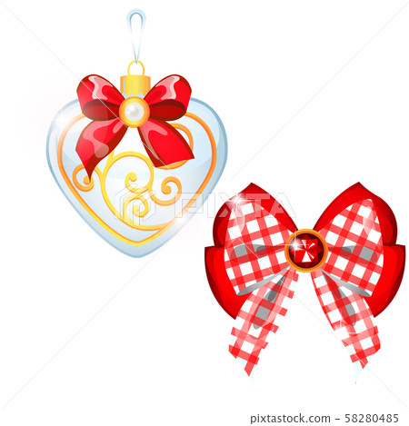 Sketch with Christmas tree decorations different forms isolated on white background. Colorful Sketch with Christmas tree decorations different forms isolated on white background. Colorful 58280485