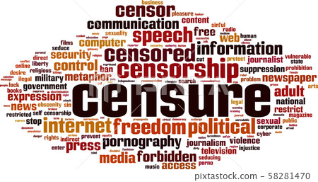 Censure word cloud Censure word cloud 58281470