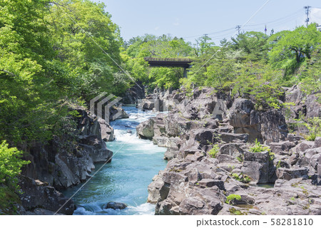 貢基溪谷岩手縣岩手縣 58281810