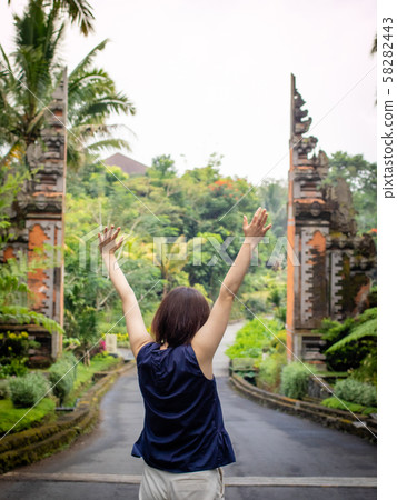 A beautiful female tourist in Bali, Indonesia A beautiful female tourist in Bali, Indonesia 58282443