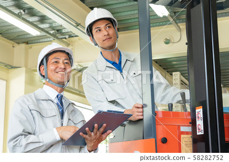 Forklift Warehouse Worker Logistics Business image 58282752