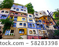 Colorful Hundertwasser house 58283398