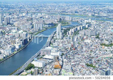 [Tokyo] Skyline seen from Tokyo Sky Tree Sumida River Arakawa 58284056