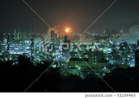 Mizushima Complex Factory Night view 58284465
