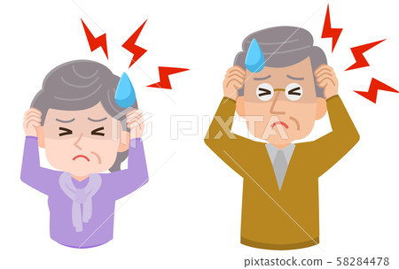 頭痛高級男人女人圖 58284478