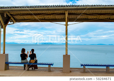 Summer Ehime Iyoan seen from JR Shimojo Station 58284671