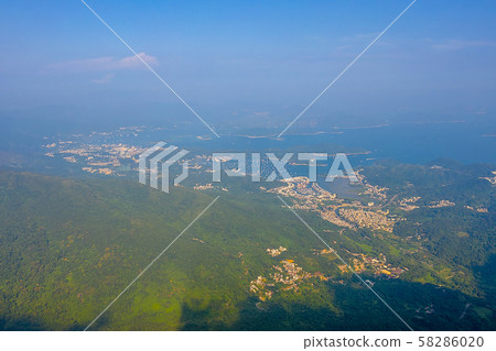 kowloon peak view of Ho Chung Valley, hk 58286020