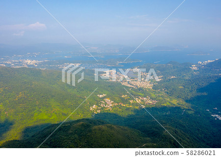 kowloon peak view of Ho Chung Valley, hk 58286021