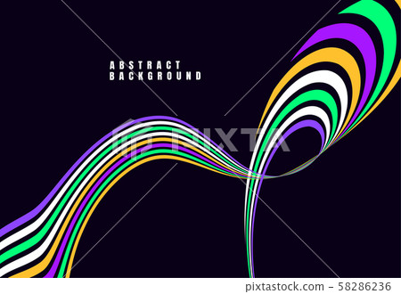 Abstract dynamic waves background with colorful 58286236