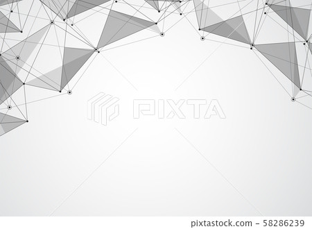 Abstract connecting dots and lines with geometric - Stock Illustration ...