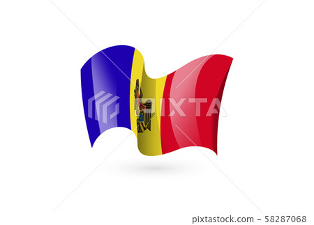 waving flag vector icon, national symbol, 58287068