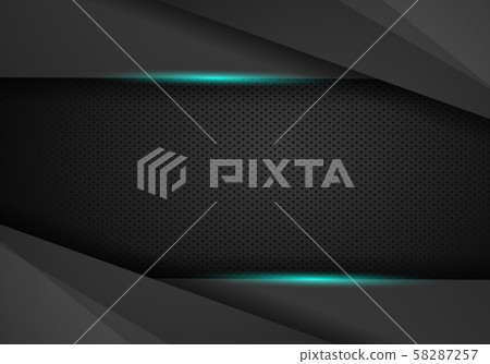 abstract modern metallic silver frame template 58287257