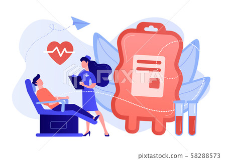 Blood donation concept vector illustration. Blood donation concept vector illustration. 58288573