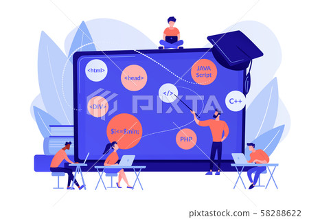 Coding workshop concept vector illustration - Stock Illustration ...