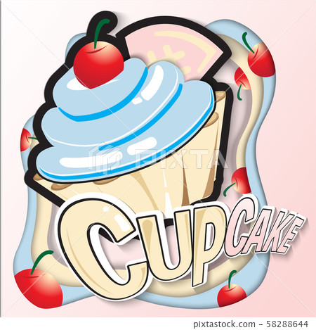 The cupcake vector for sweet food content. The cupcake vector for sweet food content. 58288644