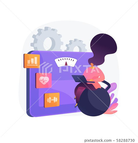 Fitness software vector concept metaphor 58288730