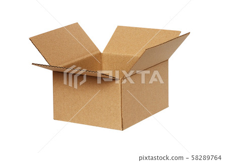 Opened cardboard box Opened cardboard box 58289764