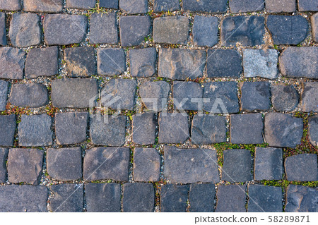 Abstract background of old cobblestone pavement 58289871