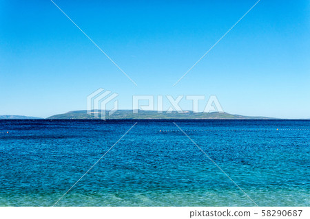 Clear sea water on the coast of Croatia 58290687