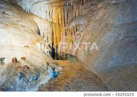 Ancient cave with stalactites and stalagmites Ancient cave with stalactites and stalagmites 58291029