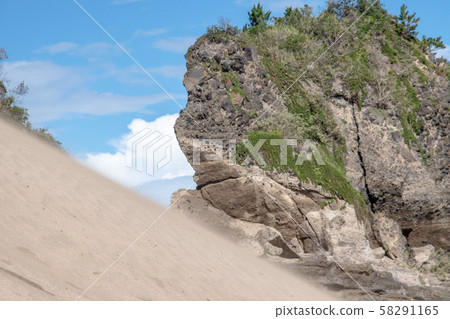 Sand ski slope Sand ski slope 58291165