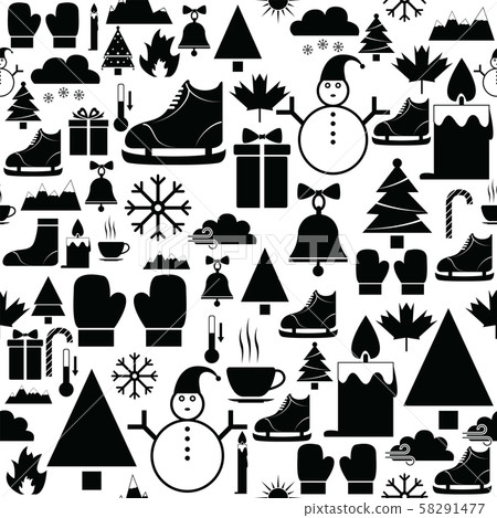 winter seamless pattern background icon. winter seamless pattern background icon. 58291477