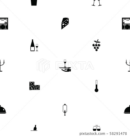 wine seamless pattern background icon. 58291478