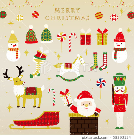 Christmas set print style Christmas set print style 58293134