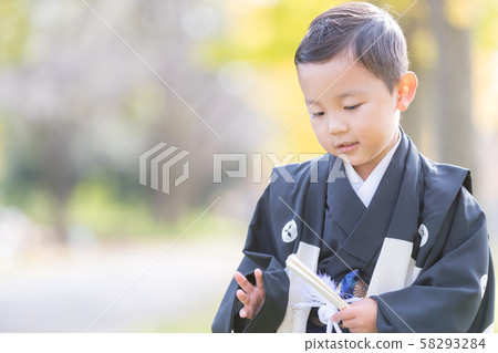 七五三男生男 照片素材 圖片 圖庫