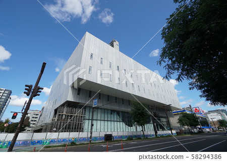 New building of NHK Sapporo Broadcasting Station under construction 58294386