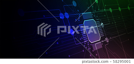 abstract structure circuit computer technology-插圖素材 [58295001] - PIXTA圖庫