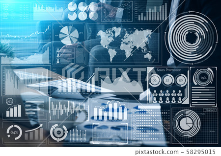 Big Data Technology for Business Finance Concept. 58295015