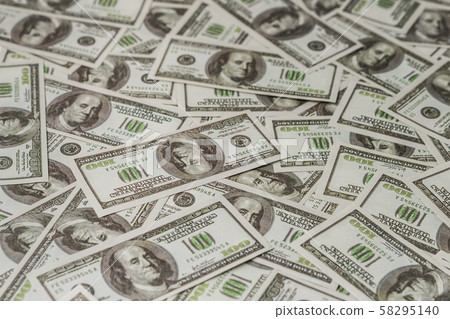 American one hundred dollar paper banknote. American one hundred dollar paper banknote. 58295140