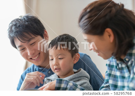 family, person, living room 58295768